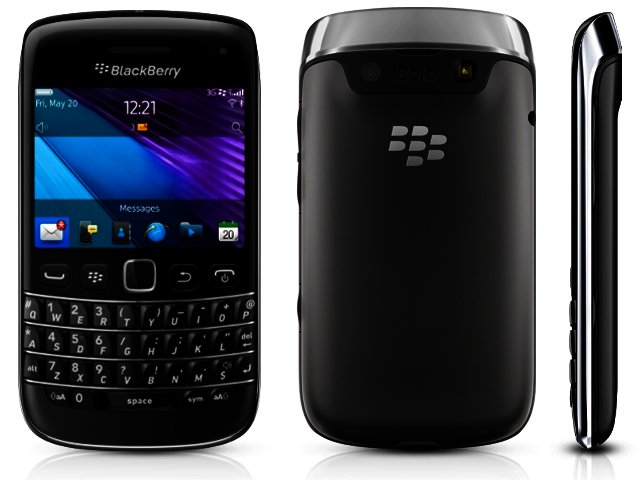 BlackBerry Bold 9790 and BlackBerry Curve 9380 smartphones. 