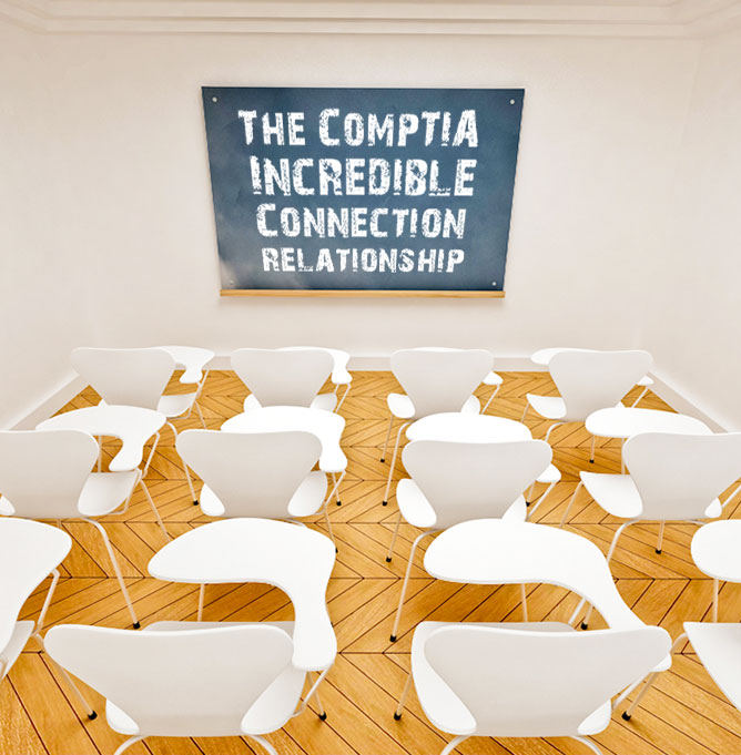 The CompTIA / Incredible Connection Relationship classroom image