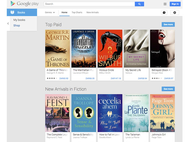 Google Play Books – Home